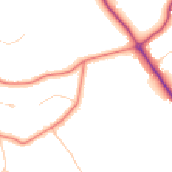 Daytime road noise heatmap for CH48 1LT