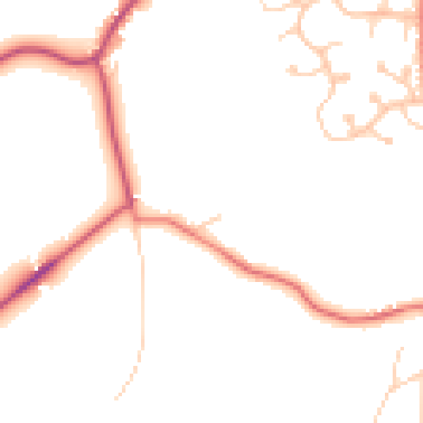 Daytime road noise heatmap for CH48 1NN