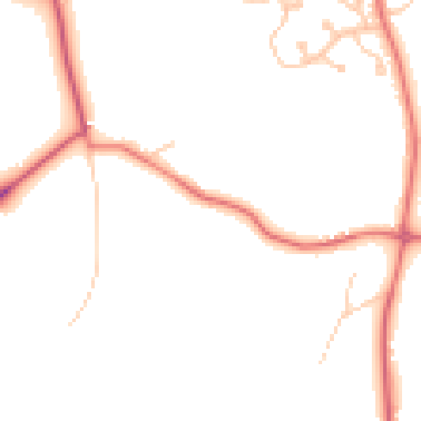 Daytime road noise heatmap for CH48 1NR