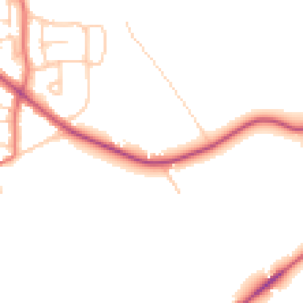 Daytime road noise heatmap for CH48 1PF
