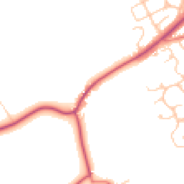Daytime road noise heatmap for CH48 1PP