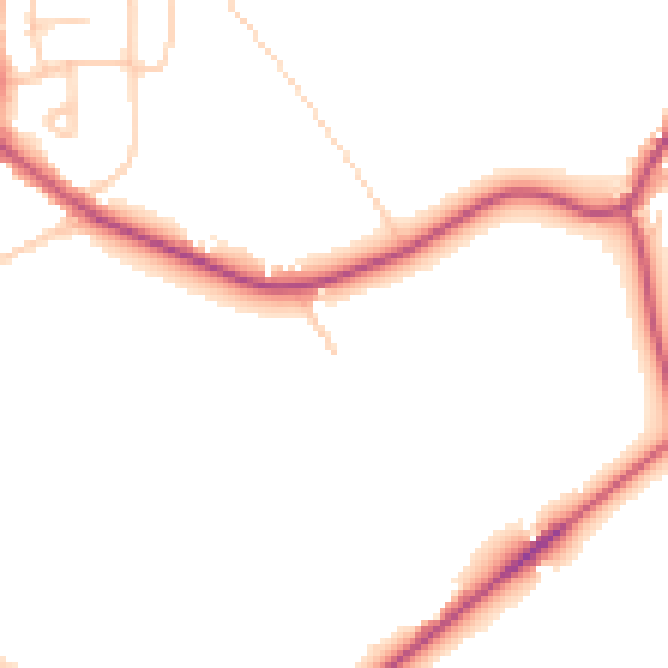 Daytime road noise heatmap for CH48 1PR