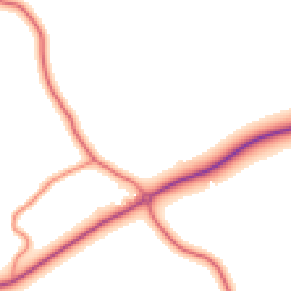 Daytime road noise heatmap for CH48 1PU