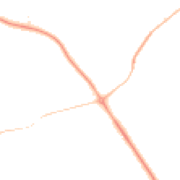 Night-time road noise heatmap for CH48 1QB