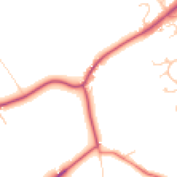 Daytime road noise heatmap for CH48 1QJ