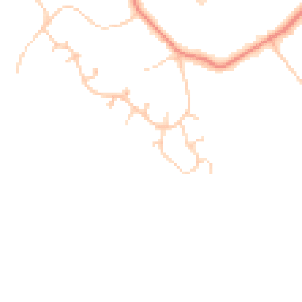 Daytime road noise heatmap for CH48 1QU