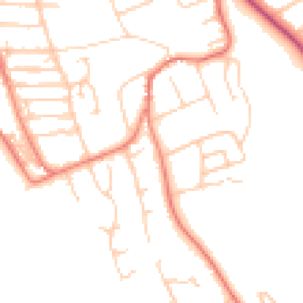 Daytime road noise heatmap for CH48 2AA