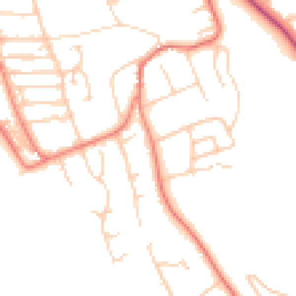 Daytime road noise heatmap for CH48 2HG
