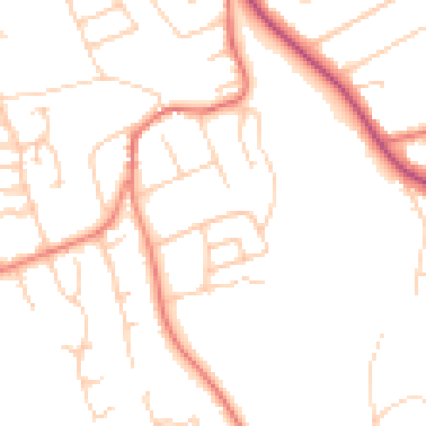 Daytime road noise heatmap for CH48 2HH