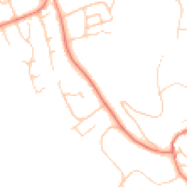 Daytime road noise heatmap for CH48 2HN
