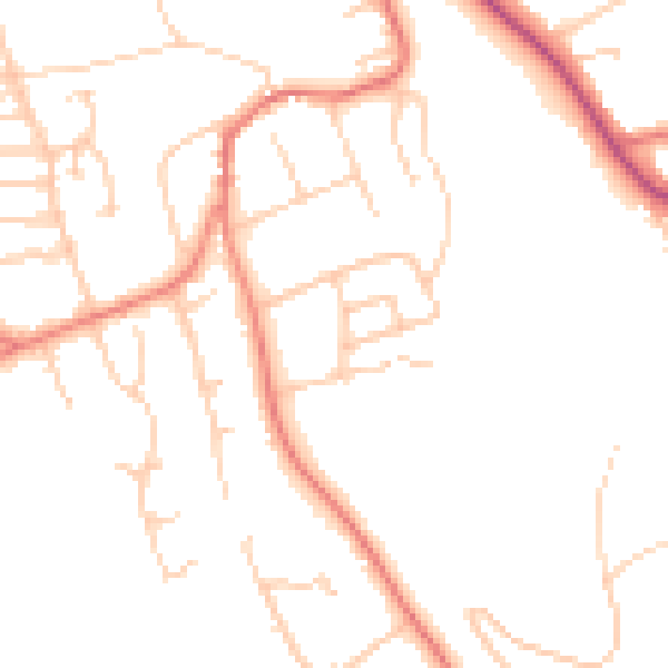 Daytime road noise heatmap for CH48 2HS