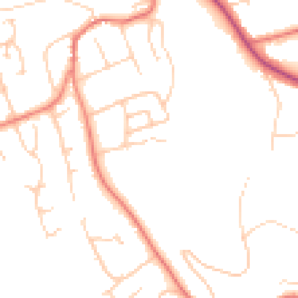 Daytime road noise heatmap for CH48 2HU