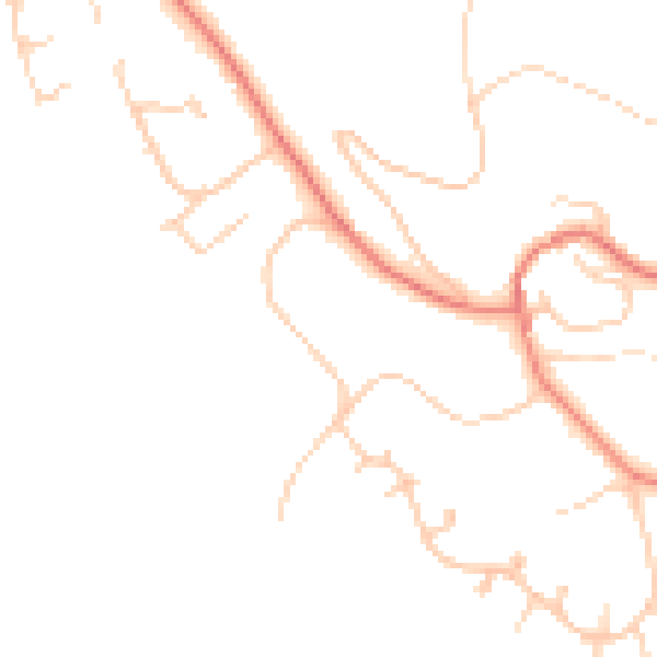 Daytime road noise heatmap for CH48 2JG