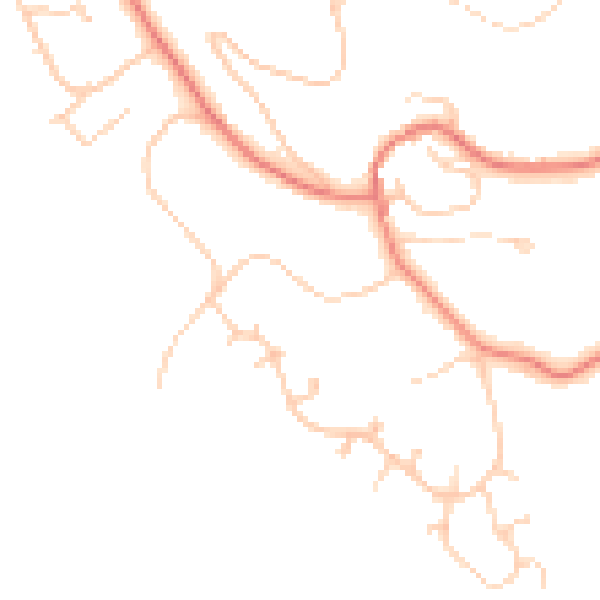 Daytime road noise heatmap for CH48 2JN