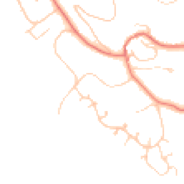 Daytime road noise heatmap for CH48 2JT