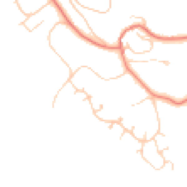 Daytime road noise heatmap for CH48 2JU
