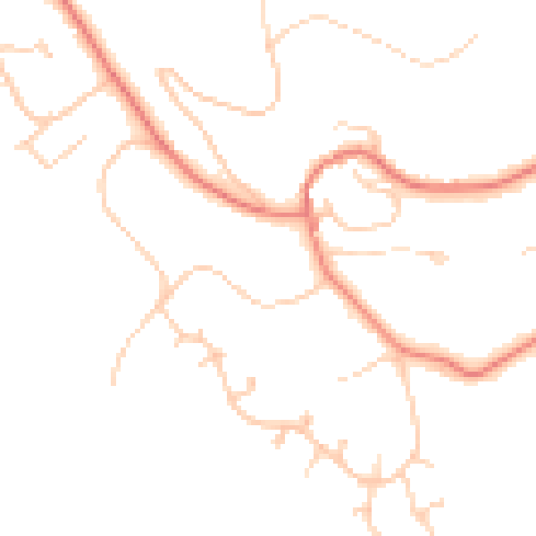Daytime road noise heatmap for CH48 2JW