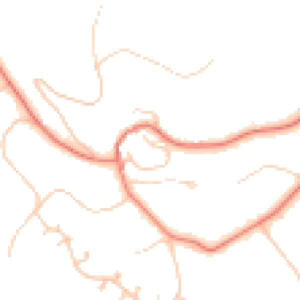 Daytime road noise heatmap for CH48 2LA