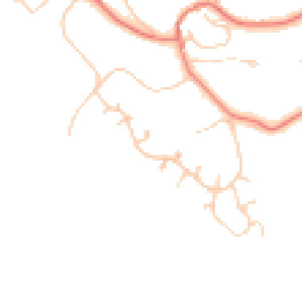 Daytime road noise heatmap for CH48 2LE