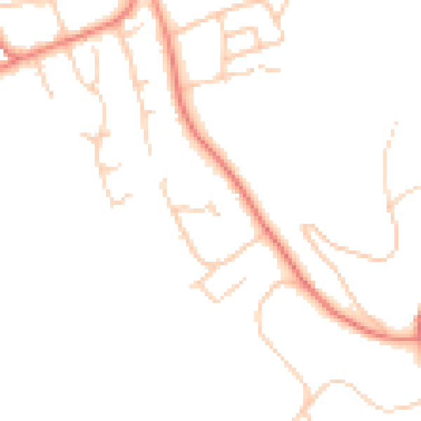 Daytime road noise heatmap for CH48 2LQ