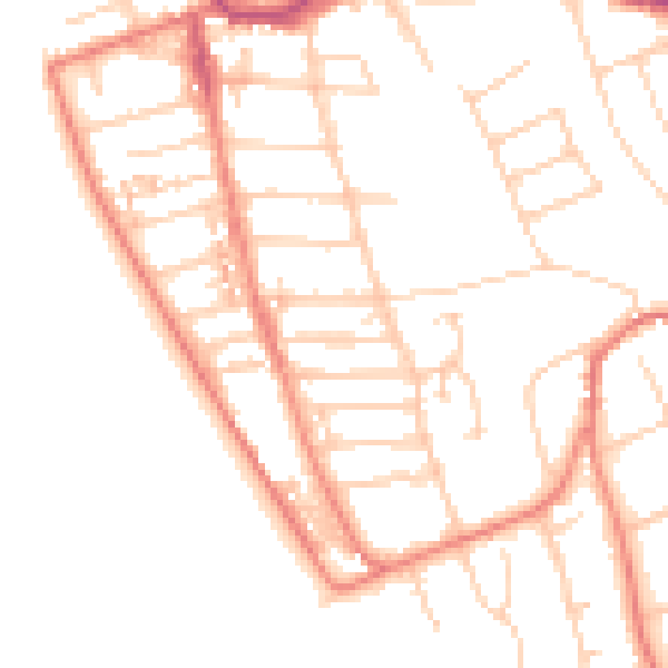 Daytime road noise heatmap for CH48 3HE