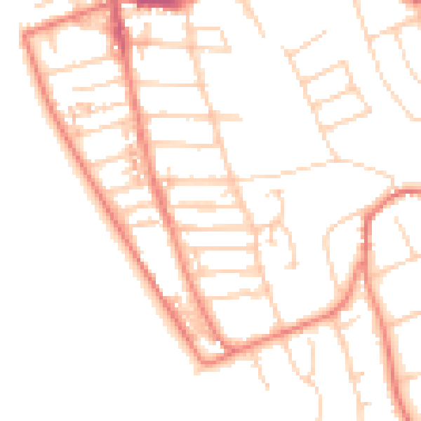 Daytime road noise heatmap for CH48 3HF