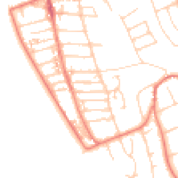 Daytime road noise heatmap for CH48 3HG
