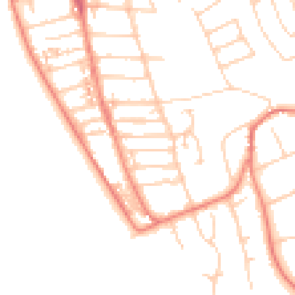 Daytime road noise heatmap for CH48 3HJ