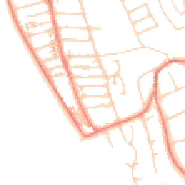 Daytime road noise heatmap for CH48 3HN