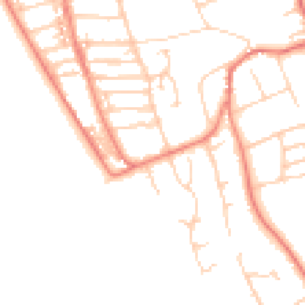 Daytime road noise heatmap for CH48 3HY