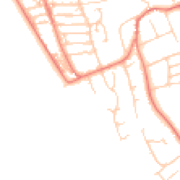 Daytime road noise heatmap for CH48 3JB