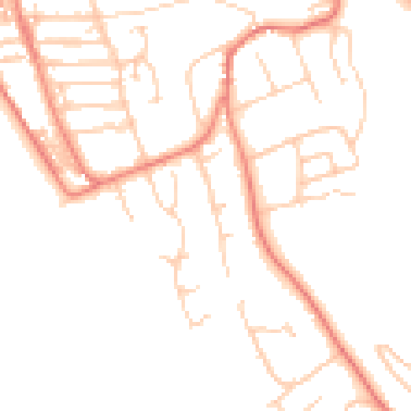 Daytime road noise heatmap for CH48 3JF