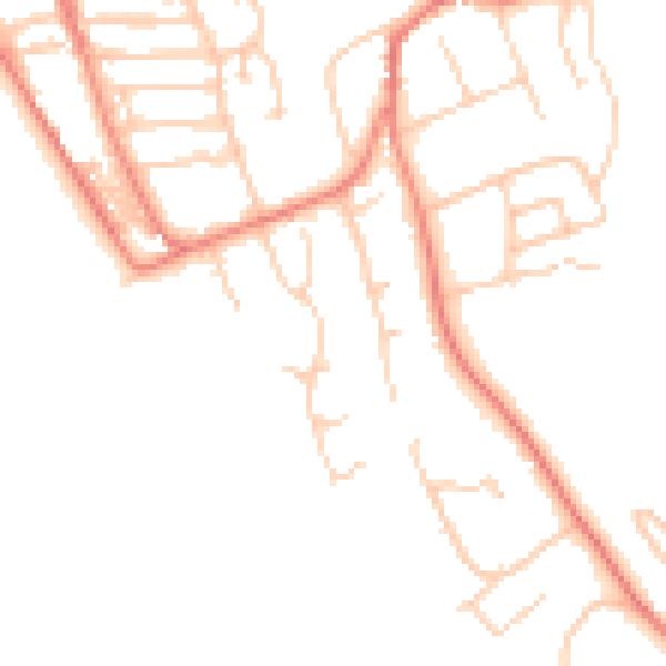 Daytime road noise heatmap for CH48 3JH