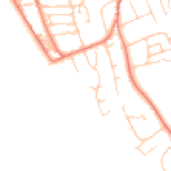 Daytime road noise heatmap for CH48 3JJ