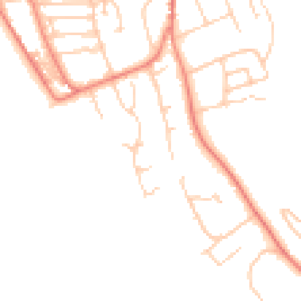 Daytime road noise heatmap for CH48 3JL