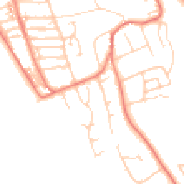 Daytime road noise heatmap for CH48 3JP