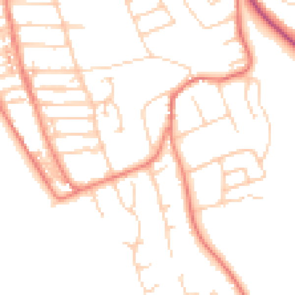 Daytime road noise heatmap for CH48 3JS