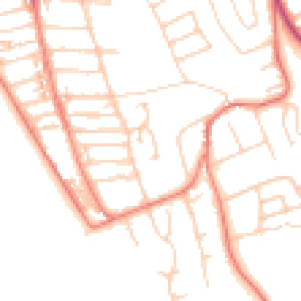 Daytime road noise heatmap for CH48 3LE