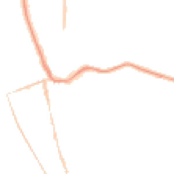 Night-time road noise heatmap for CH48 4DP