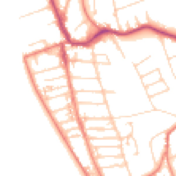 Daytime road noise heatmap for CH48 4DR