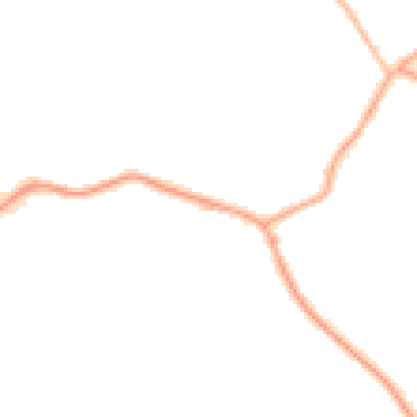 Night-time road noise heatmap for CH48 4EH