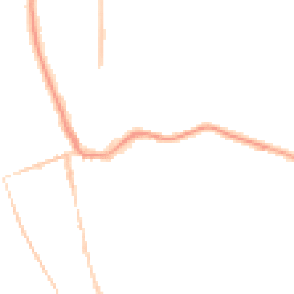 Night-time road noise heatmap for CH48 4EJ
