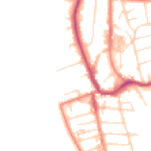 Daytime road noise heatmap for CH48 4JG