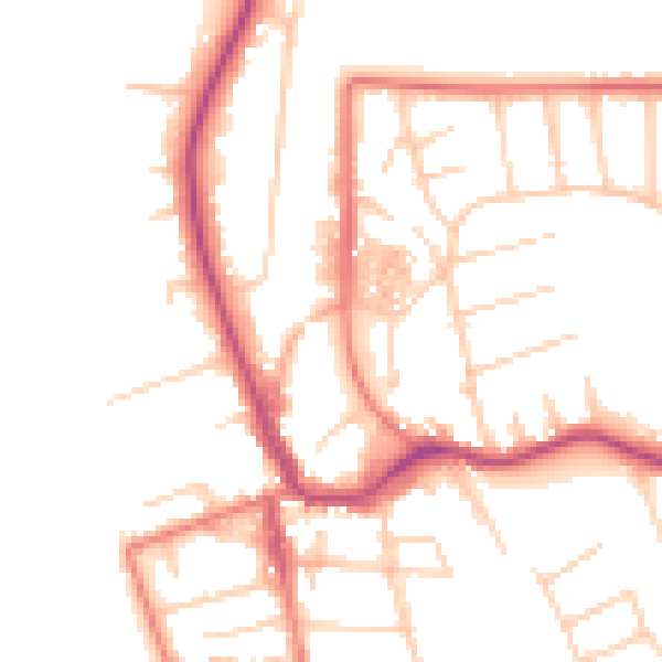 Daytime road noise heatmap for CH48 5BU