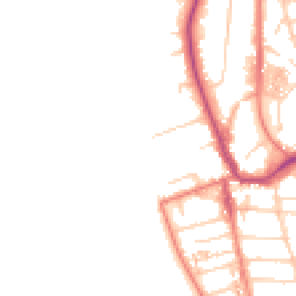 Daytime road noise heatmap for CH48 5DJ