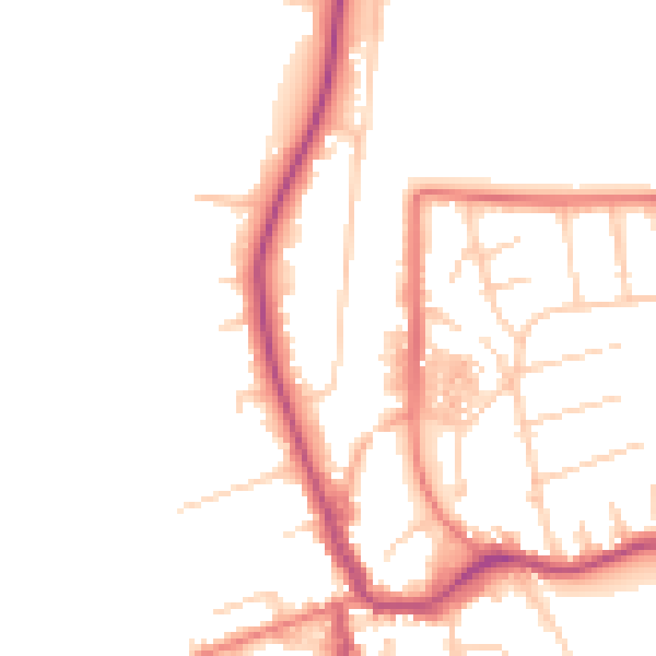 Daytime road noise heatmap for CH48 5DN