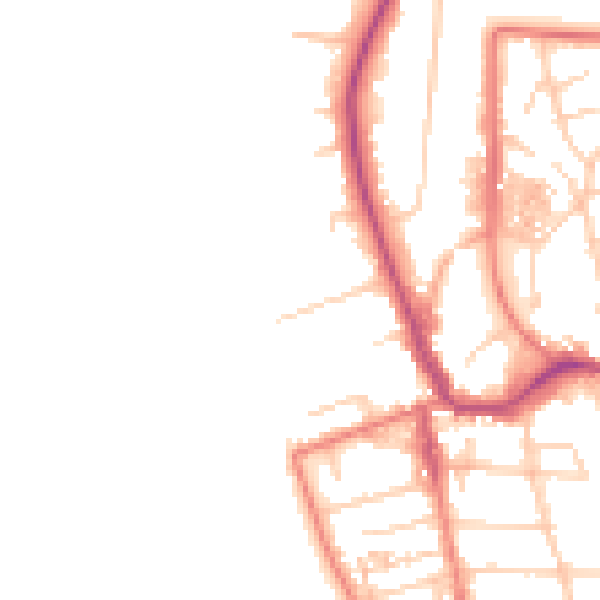 Daytime road noise heatmap for CH48 5DQ