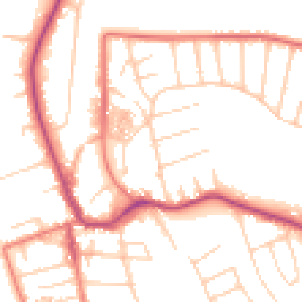 Daytime road noise heatmap for CH48 5DT