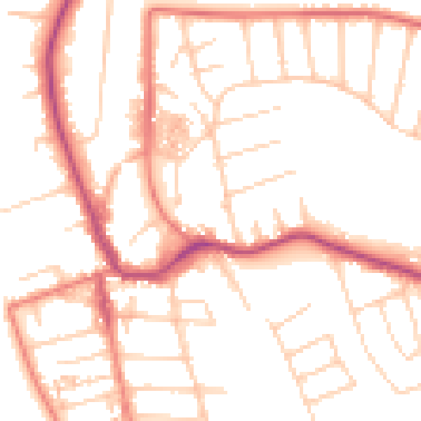 Daytime road noise heatmap for CH48 5DX