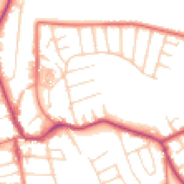 Daytime road noise heatmap for CH48 5DZ
